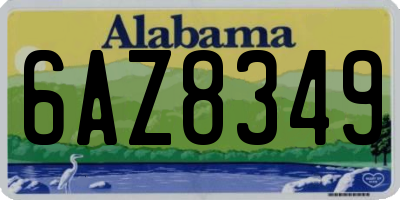 AL license plate 6AZ8349