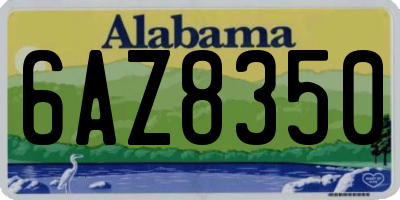AL license plate 6AZ8350