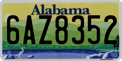 AL license plate 6AZ8352