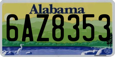 AL license plate 6AZ8353