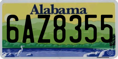 AL license plate 6AZ8355
