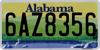 AL license plate 6AZ8356