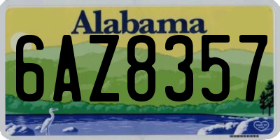 AL license plate 6AZ8357