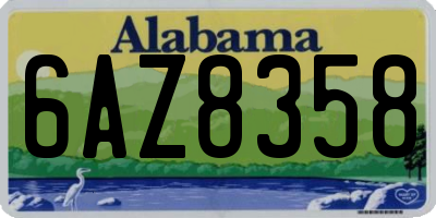 AL license plate 6AZ8358