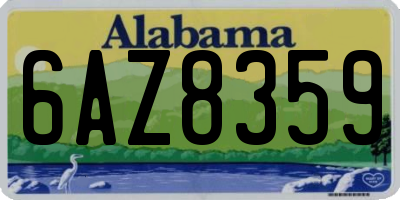 AL license plate 6AZ8359