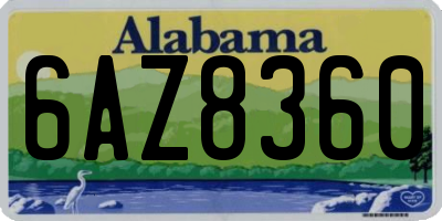 AL license plate 6AZ8360