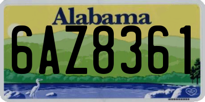 AL license plate 6AZ8361