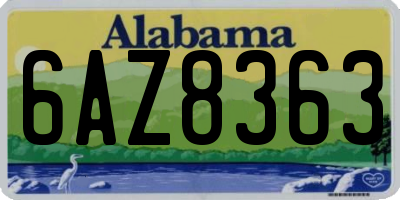 AL license plate 6AZ8363