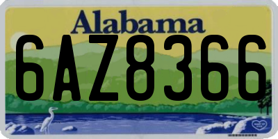 AL license plate 6AZ8366
