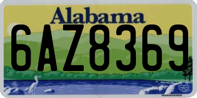 AL license plate 6AZ8369