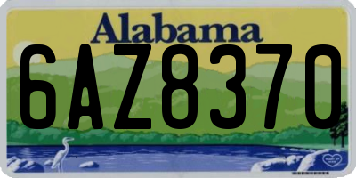 AL license plate 6AZ8370