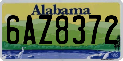 AL license plate 6AZ8372