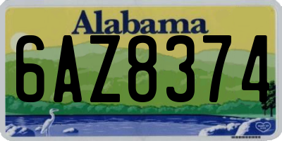 AL license plate 6AZ8374