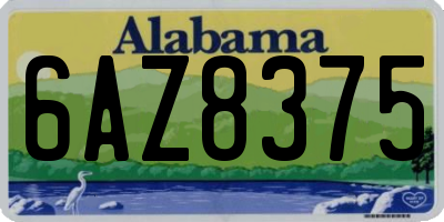 AL license plate 6AZ8375