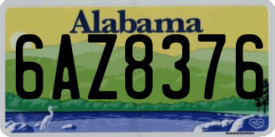 AL license plate 6AZ8376