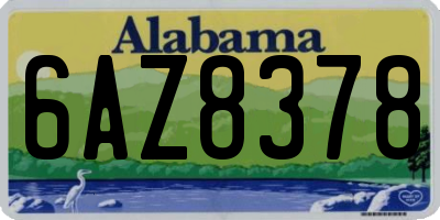 AL license plate 6AZ8378