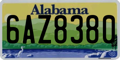 AL license plate 6AZ8380