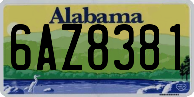 AL license plate 6AZ8381
