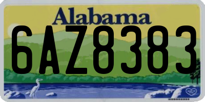 AL license plate 6AZ8383
