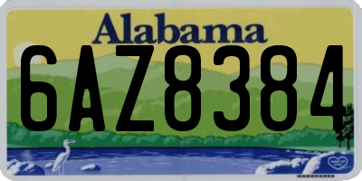 AL license plate 6AZ8384