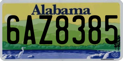 AL license plate 6AZ8385