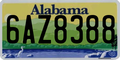 AL license plate 6AZ8388