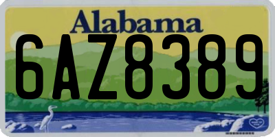 AL license plate 6AZ8389