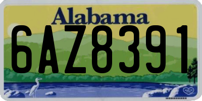 AL license plate 6AZ8391