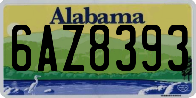 AL license plate 6AZ8393