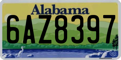 AL license plate 6AZ8397