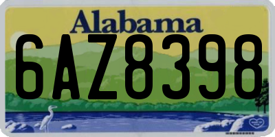 AL license plate 6AZ8398
