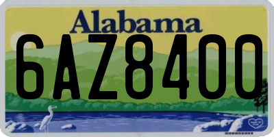 AL license plate 6AZ8400