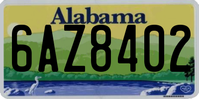 AL license plate 6AZ8402