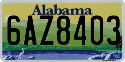 AL license plate 6AZ8403