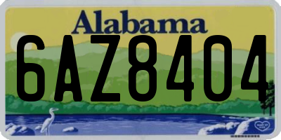 AL license plate 6AZ8404