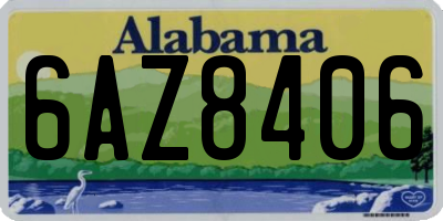 AL license plate 6AZ8406