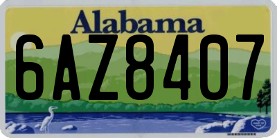 AL license plate 6AZ8407