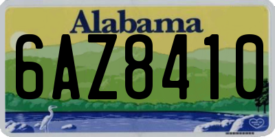 AL license plate 6AZ8410