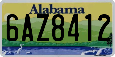 AL license plate 6AZ8412