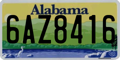AL license plate 6AZ8416