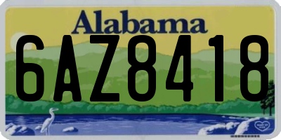 AL license plate 6AZ8418