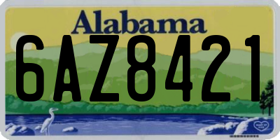 AL license plate 6AZ8421