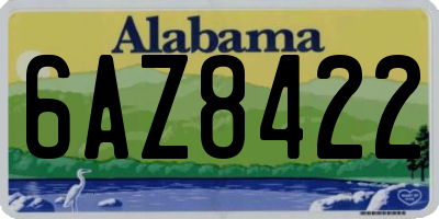 AL license plate 6AZ8422