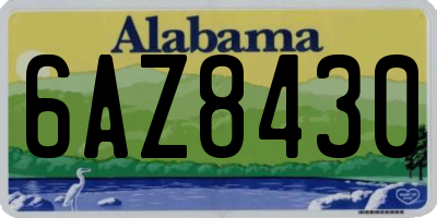 AL license plate 6AZ8430
