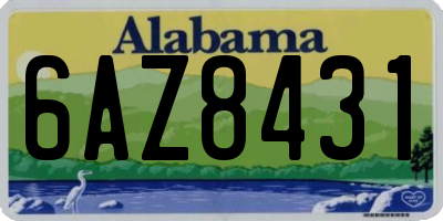 AL license plate 6AZ8431