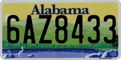 AL license plate 6AZ8433