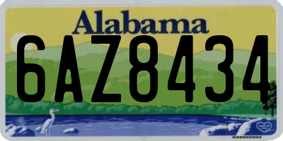 AL license plate 6AZ8434