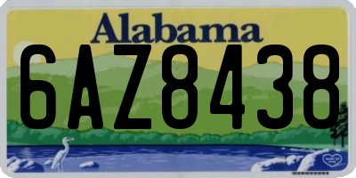 AL license plate 6AZ8438