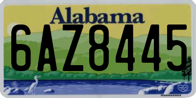 AL license plate 6AZ8445