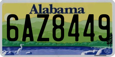 AL license plate 6AZ8449